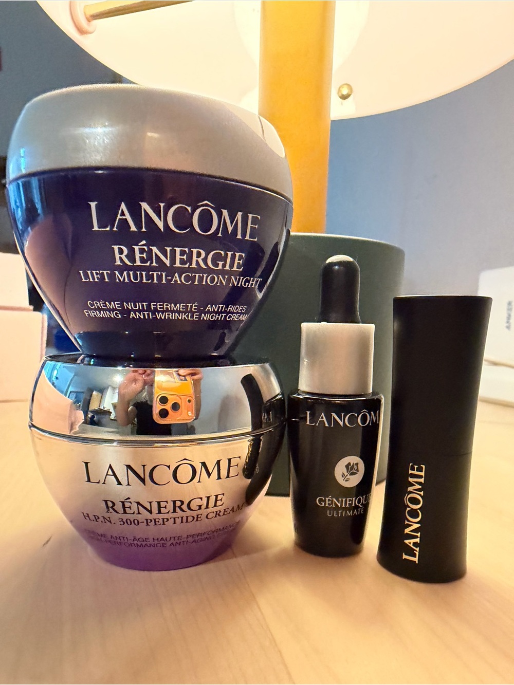 Rénergie Multi-Action Night Cream & Génifique Serum Set - Black/Purple - Picture 1 of 2
